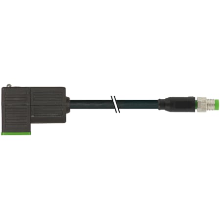 Murrelektronik Valve plug MDC06-2s with cable, PUR 2x0.75 bk UL/CSA+drag chain 3m 7000-88415-6230300